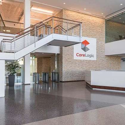 Corelogic office lobby in the Dallas/Fort Worth area